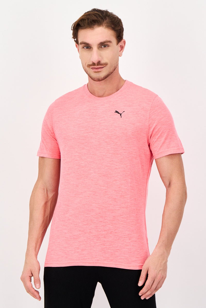 PUMA Men Sportswear Fit Short Sleeve Training T-Shirt, Bright Pink - Image 1